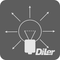 Ausbreitung des Lichtes Icon - DiLer Symbol - Digitale Lernumgebung - Free Open Source Lernplattform - Learning Management System