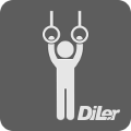 Geräteturnen Ringe Icon - DiLer Symbol - Digitale Lernumgebung - Free Open Source Lernplattform - Learning Management System